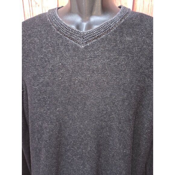 Johnston & Murphy Plaited Cotton-Wool-Nylon V-Neck Sweater Medium NWT - Picture 3 of 8